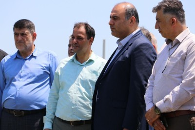 بازدید دکتر گلشن فرماندار شهرستان لنگرود از رودخانه چاف چمخاله جهت پاکسازی