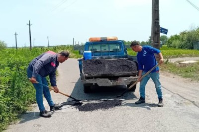 لکه گیری آسفالت سطح شهر    منطقه بالا چاف