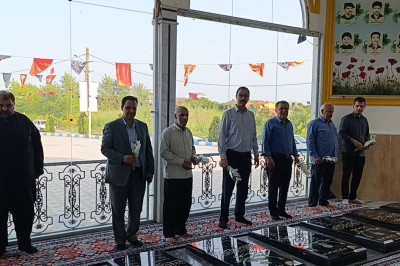 گلباران مزار شهدای بالاچاف به مناسبت شروع ماه صفر